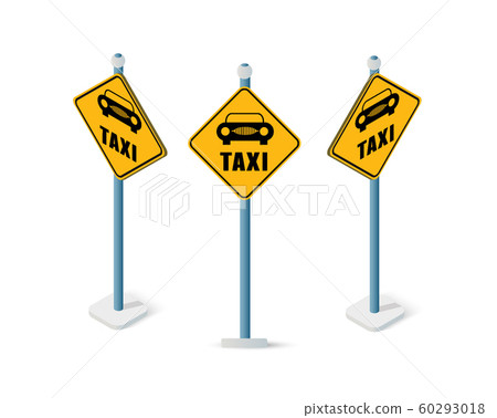 Road signs isometric set street object Road signs isometric set street object 60293018