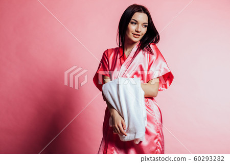 nice girl in Pink Lingerie with robe nice girl in Pink Lingerie with robe 60293282