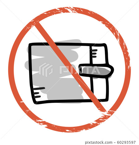 Buy nothing sign. Vector anti sale symbol. Buy nothing sign. Vector anti sale symbol. 60293597