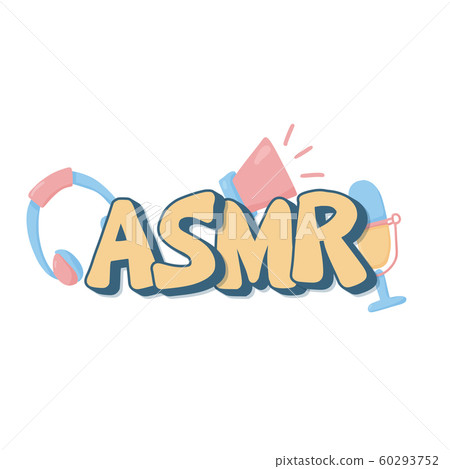 ASMR text acronym. Vector hand drawn letters. ASMR text acronym. Vector hand drawn letters. 60293752