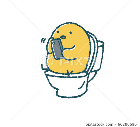 Loose chick messes with smartphone in the toilet 60296680