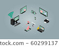 Wireless technologies isometric and electronic 60299137