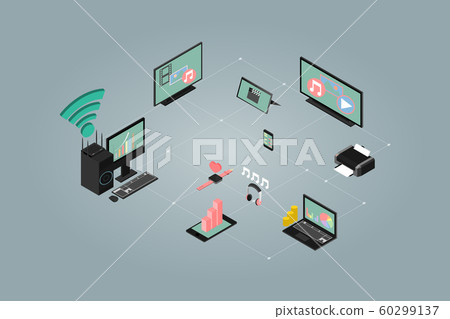 Wireless technologies isometric and electronic Wireless technologies isometric and electronic 60299137