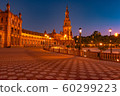 Spanish Square in Seville at night, Spain. 60299223
