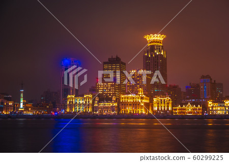 Shanghai at night. Located in The Bund Shanghai at night. Located in The Bund 60299225