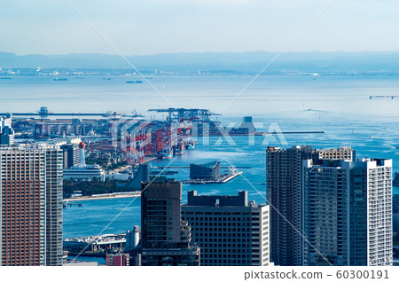 Tokyo Redevelopment Tower Mansion and Tokyo Bay 2019.11 c Aomi Container Pier 60300191