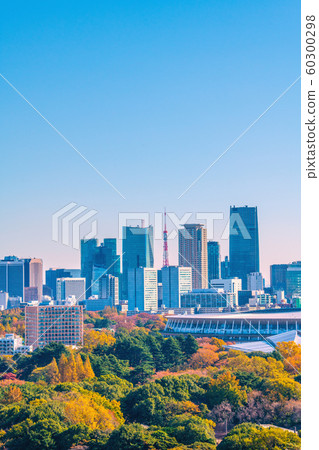 日本東京城市景觀，新城國家體育場等景觀11月30日完成拍攝= 11月30日拍攝 60300298