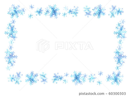 Snow crystal frame - Stock Illustration [60300303] - PIXTA