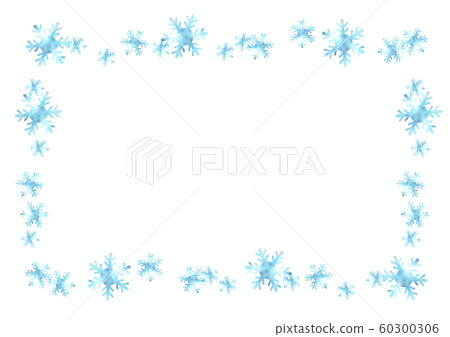 Snow crystal frame - Stock Illustration [60300306] - PIXTA