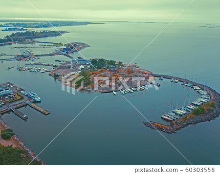 Aerial view from the coast of Helsinki Aerial view from the coast of Helsinki 60303558