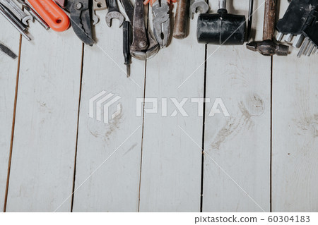 tools for repairs lies on the white boards tools for repairs lies on the white boards 60304183