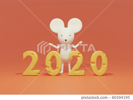 2020年童年新年賀卡3DCG材料 60304195