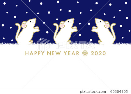 新年賀卡2020兒童年 60304505