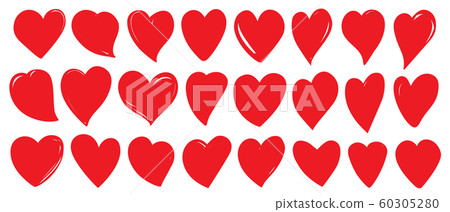 Heart love romantic valentine day red vector icon 60305280