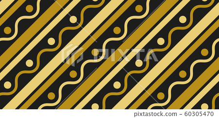 Gold black circle wawy line seamles pattern vector Gold black circle wawy line seamles pattern vector 60305470