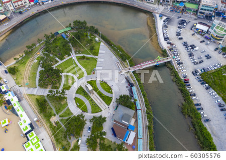 沙漏公園，正東津時間博物館，正東津，江陵市，江原道，東海，航空攝影 60305576