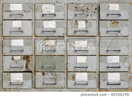 Vintage grey metal cabinet with drawers Vintage grey metal cabinet with drawers 60306249