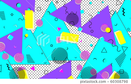Beautiful Baby Blue Print. Violet Flow Template.  60308798