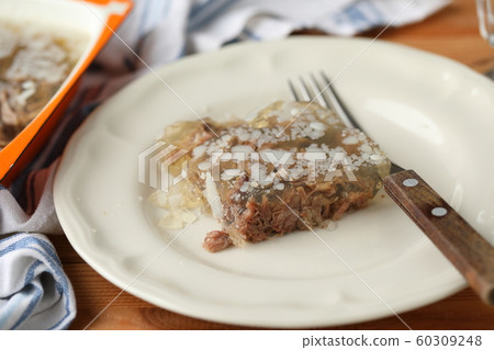 Russian kholodets, beef meat aspic 60309248
