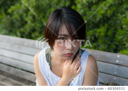 Portrait woman park Portrait woman park 60309331