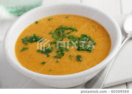Mercimek corba, traditional Turkish lentil soup 60309569
