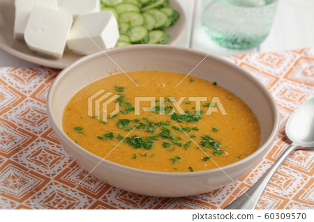 Mercimek corba, traditional Turkish lentil soup 60309570