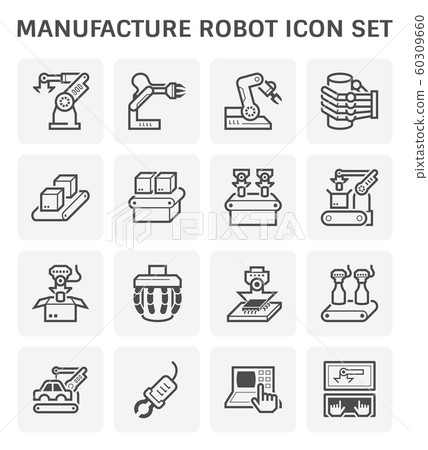 manufacture robot icon 60309660