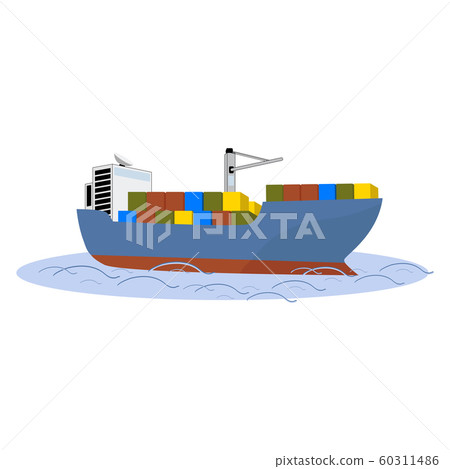 Large cargo sea ship. 60311486
