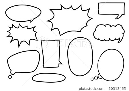 Set of 10 blank bubble speech template Set of 10 blank bubble speech template 60312465