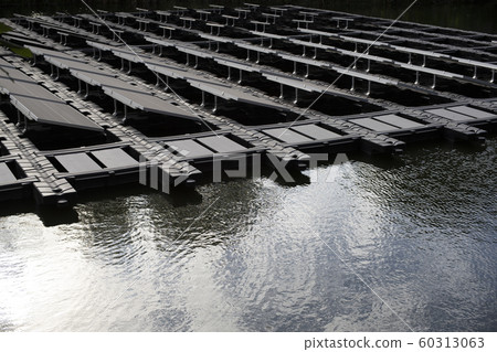 Alternative energy with solar panels over skin 60313063