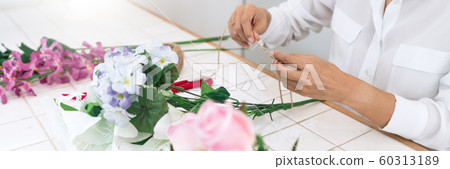 young women business owner florist making or young women business owner florist making or 60313189