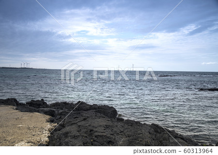 Wind power generator in Jeju Island Wind power generator in Jeju Island 60313964