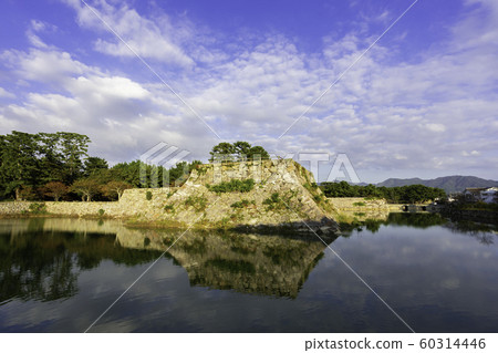 kai市城山公園廢墟Sa城石垣和山口市kai市 60314446