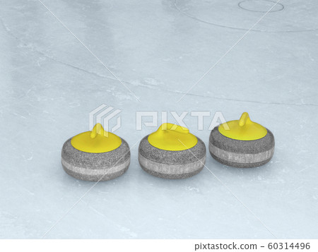 Curling stones on ice 60314496