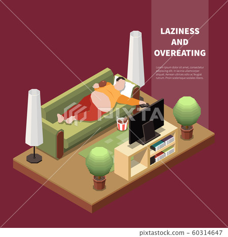 Gluttony Isometric Ilustration 60314647