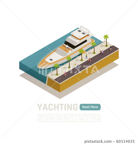 Yachting Isometric Banner - Stock Illustration [60314835] - PIXTA