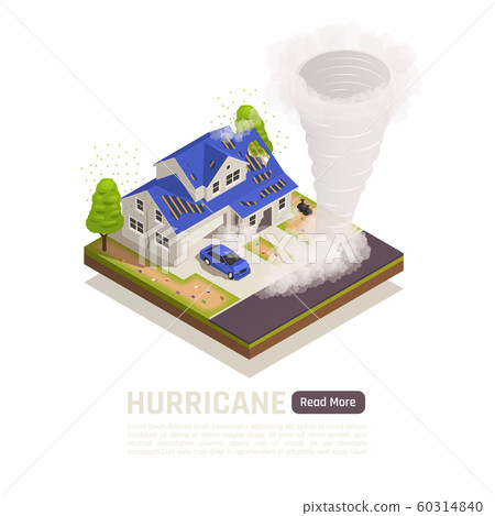 Isometric Natural Disaster Composition 60314840