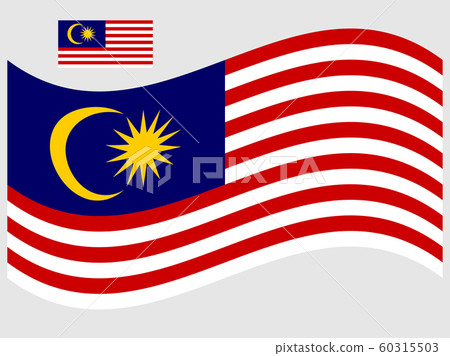 Wave Malaysia Flag Vector Illustration Eps 10 Stock Illustration 60315503 Pixta