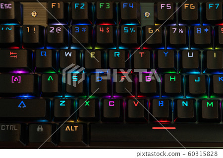 black keyboard with multi-colored backlight 60315828