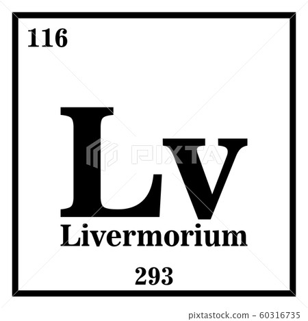 Livermorium Periodic Table of the Elements Vector Livermorium Periodic Table of the Elements Vector 60316735