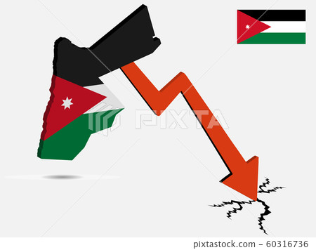 Jordan economic crisis concept Vector illustration Jordan economic crisis concept Vector illustration 60316736