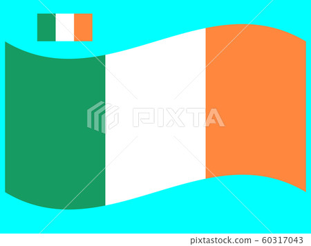 Wave Flag of Ireland Vector 60317043