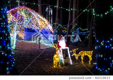 Shinshu, Haramura, Suwa-gun, Nagano, Warmth in the winter night Starry Sky Illumination 2019 Shinshu, Haramura, Suwa-gun, Nagano, Warmth in the winter night Starry Sky Illumination 2019 60319015