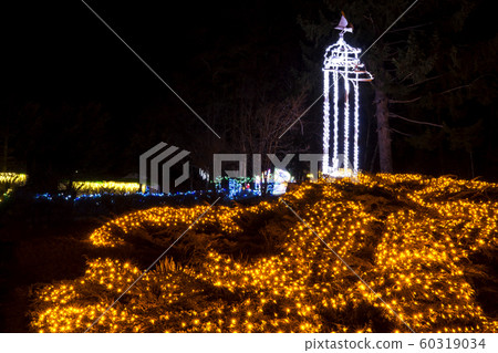 Shinshu, Haramura, Suwa-gun, Nagano, Warmth in the winter night Starry Sky Illumination 2019 Shinshu, Haramura, Suwa-gun, Nagano, Warmth in the winter night Starry Sky Illumination 2019 60319034