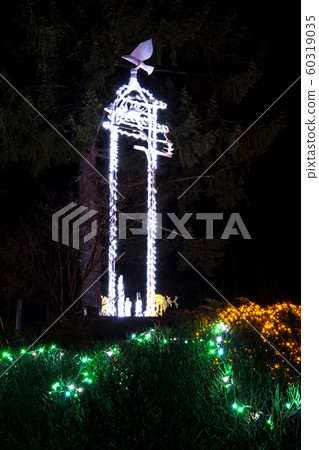 Shinshu, Haramura, Suwa-gun, Nagano, Warmth in the winter night Starry Sky Illumination 2019 Shinshu, Haramura, Suwa-gun, Nagano, Warmth in the winter night Starry Sky Illumination 2019 60319035