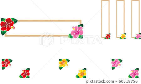 Hibiscus corner decoration 60319756