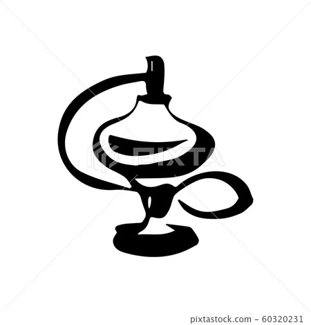 Perfume fragrance bottle sketch on white background Perfume fragrance bottle sketch on white background 60320231