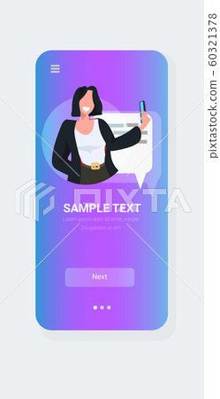 woman using mobile chatting app social network speech chat bubble communication concept smartphone screen copy space portrait vertical woman using mobile chatting app social network speech chat bubble communication concept smartphone screen copy space portrait vertical 60321378