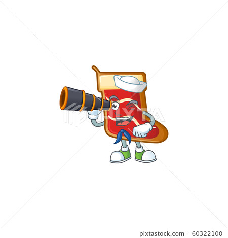 Smiling happy Sailor with binocular santa shoes cookies cartoon design Smiling happy Sailor with binocular santa shoes cookies cartoon design 60322100