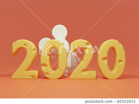 2020年童年新年賀卡3DCG材料 60322632